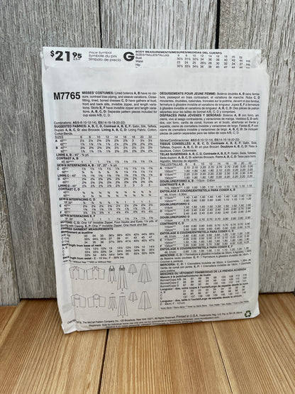 McCall's M7765 Yaya Han Witch Kimono Cosplay Misses 6-14 Uncut FF Sewing Pattern