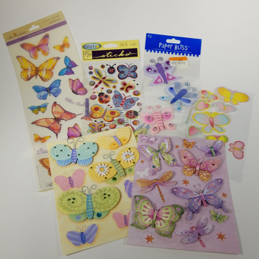 Butterfly sticker bundle 6 sheets