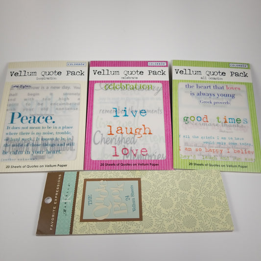 Sayings and Expressions Vellum 4 booklets