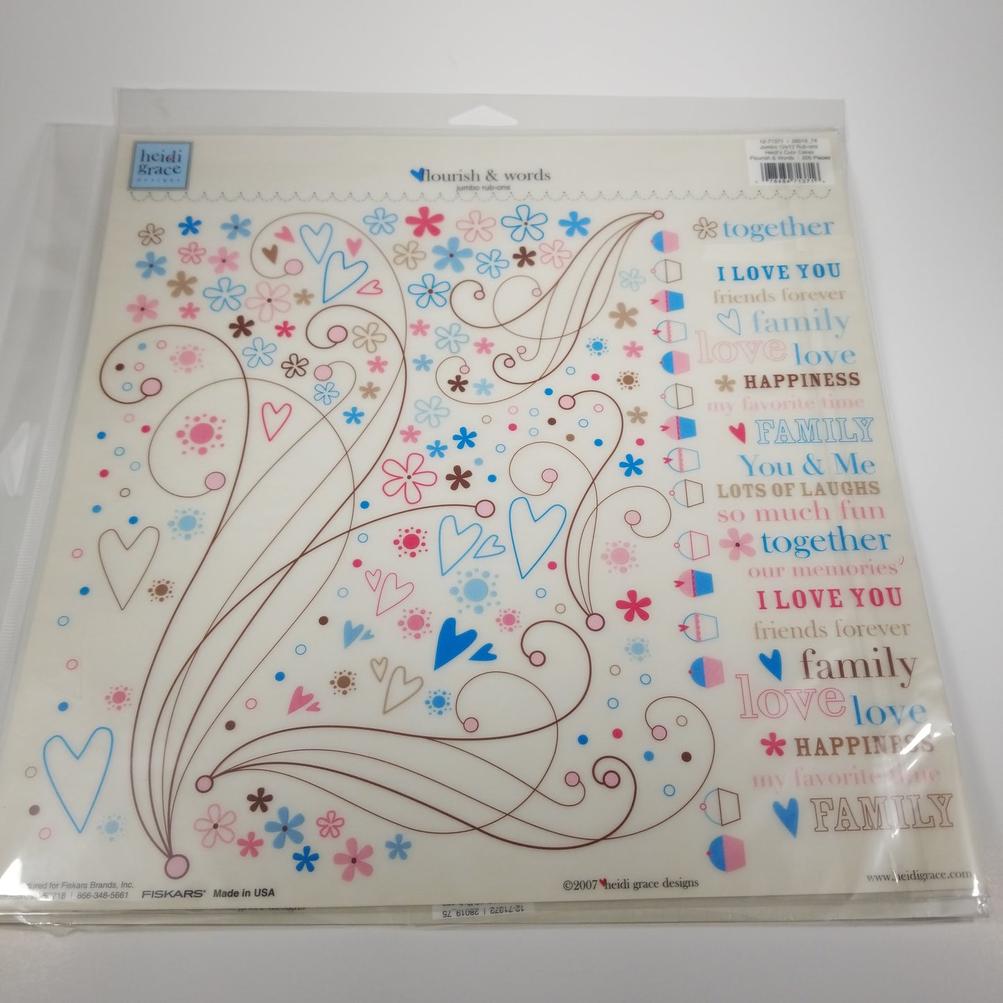 Jumbo Rub-On Transfers 1.5 sheets