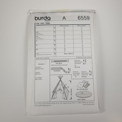 Burda kid Tent sewing pattern