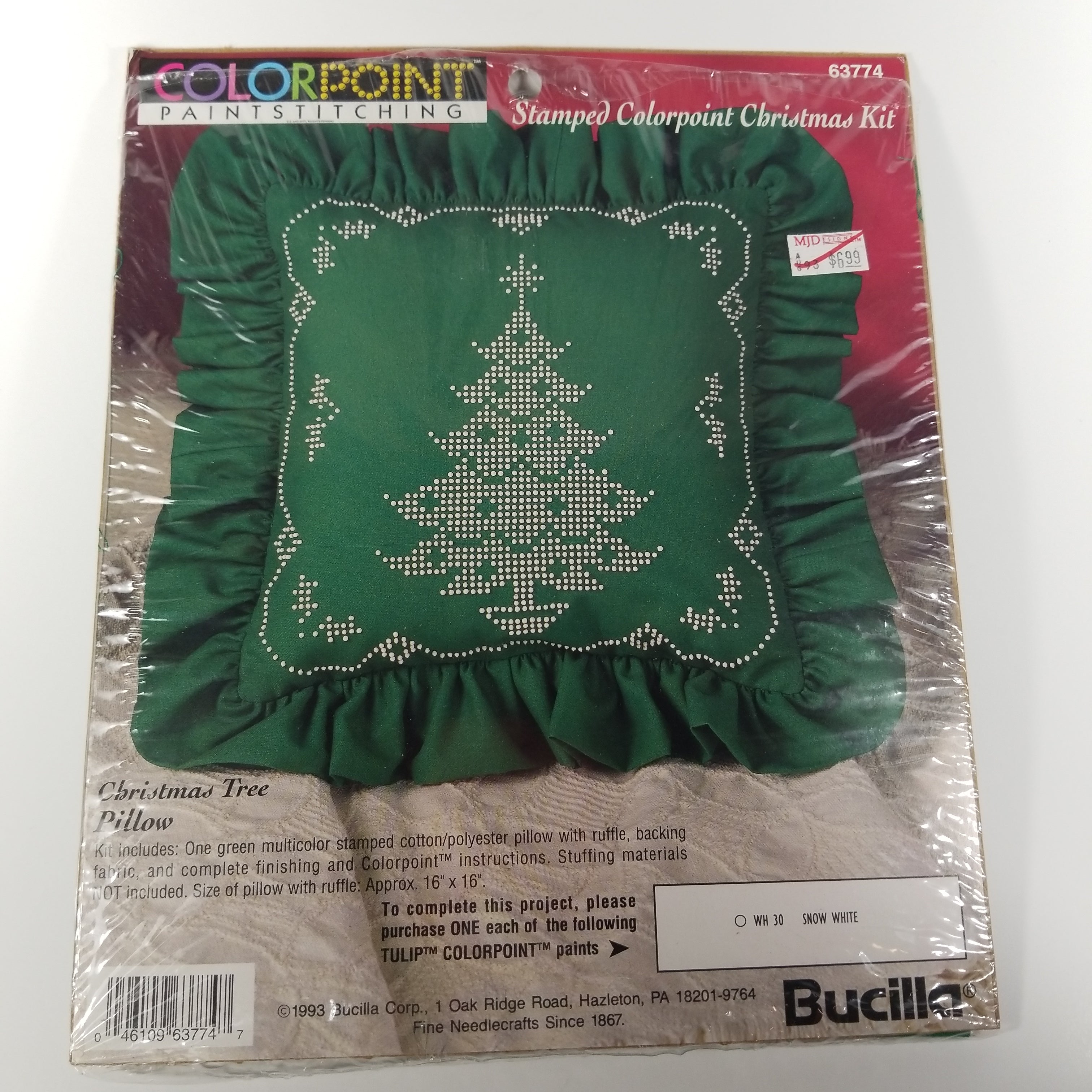 Colorpoint Paint Bucilla Colorpoint Green Christmas Tree 63774 Paint Stitching Kit NEW ...