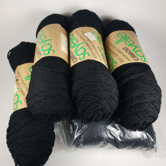 6 skein bundle Caron Sayelle Black Acrylic Yarn