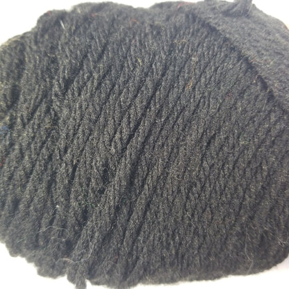 1 Skein Lion Brand Black Acrylic Yarn