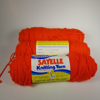 3 Skein Bundle Sayelle Tangerine Yarn