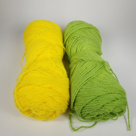 2 Skein Yarn Bundle Mystery Possibly DK Weight Acrylic