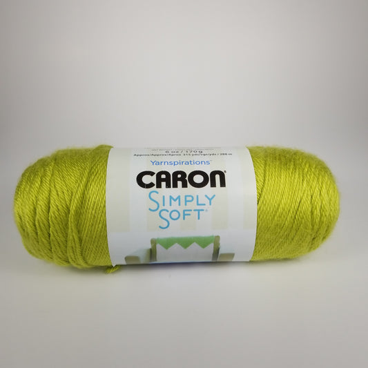 Caron Simply Soft Chartreuse yarn