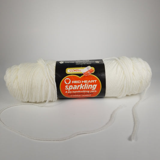 Red heart Sparkling White Yarn