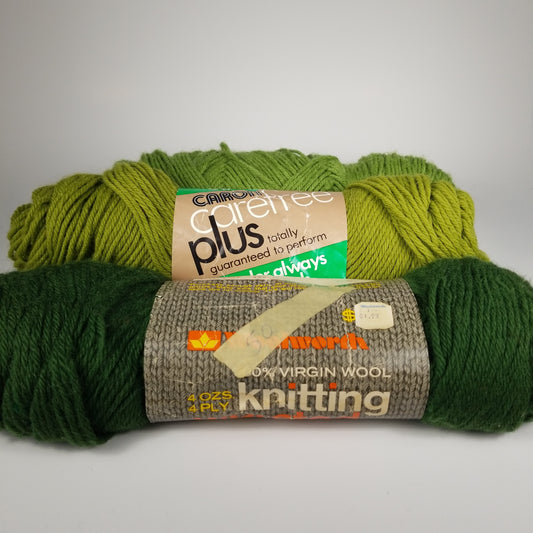 Green Yarn Bundle 3 Skeins