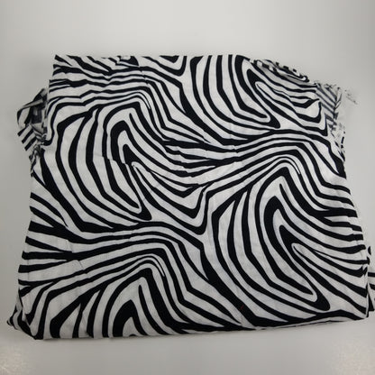 FABRIC Black and white zebra print cotton