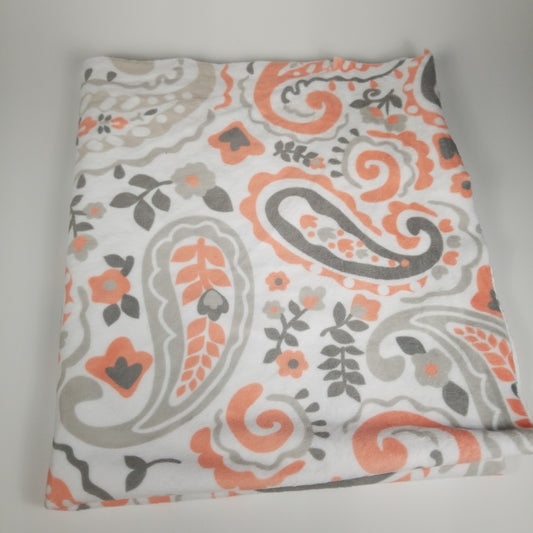 Smooth minky paisley pattern fabric