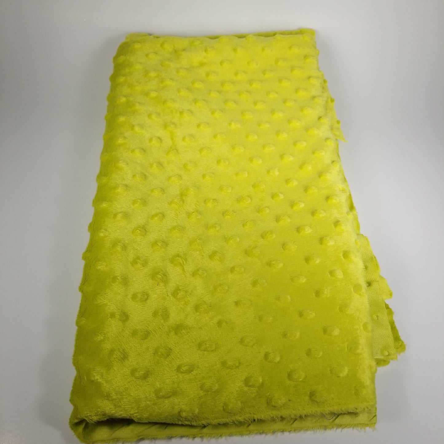 Light green bubble minky fabric