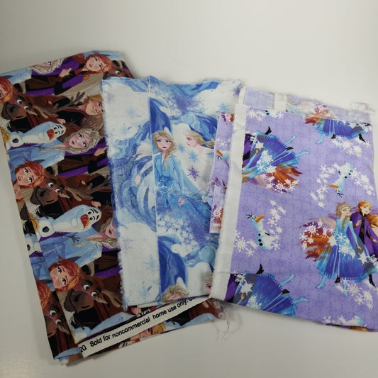 Frozen cotton fabric bundle (3 fabrics)