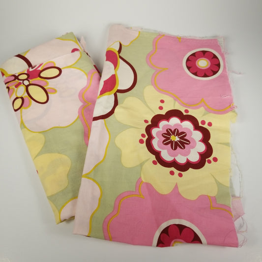 Large flower cotton fabric