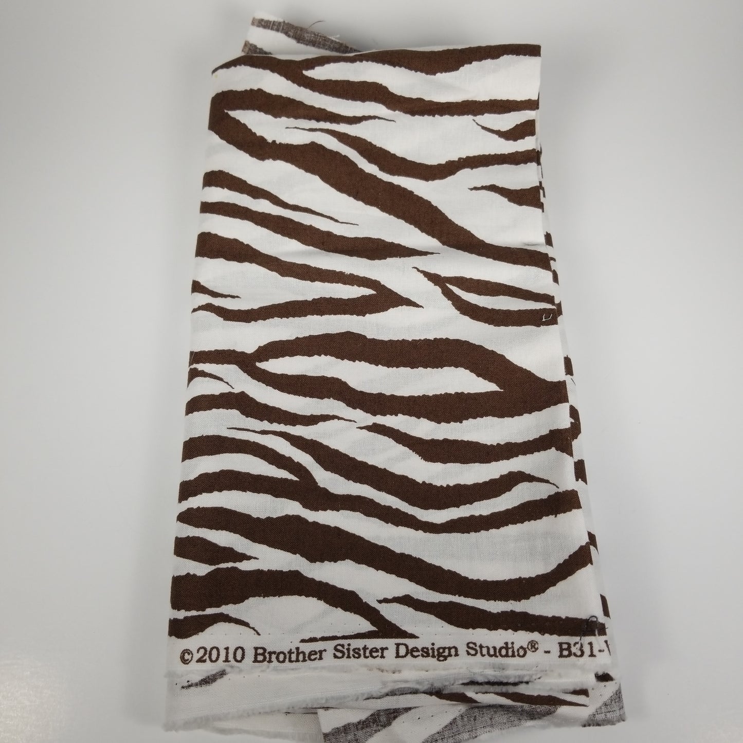 Animal print bundle cow and brown zebra cotton fabric (2 fabrics)