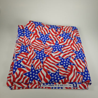 Americana stars cotton fabric