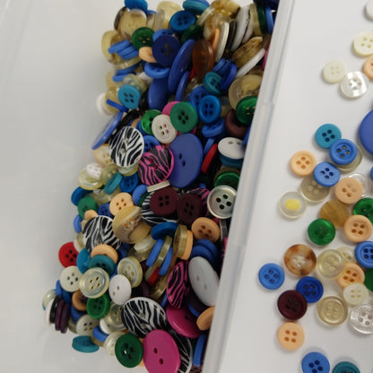 Huge lot of vintage plastic buttons