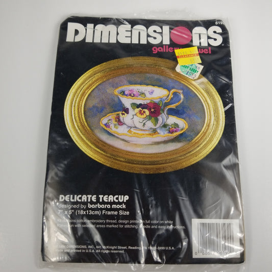 Dimensions delicate teacup 6192 cross stitch kit