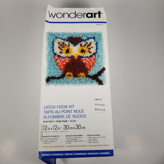 Wonderart hoot hoot owl latch hook