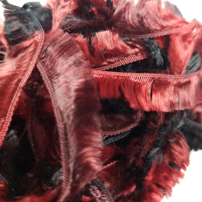 Fur yarn red and pink