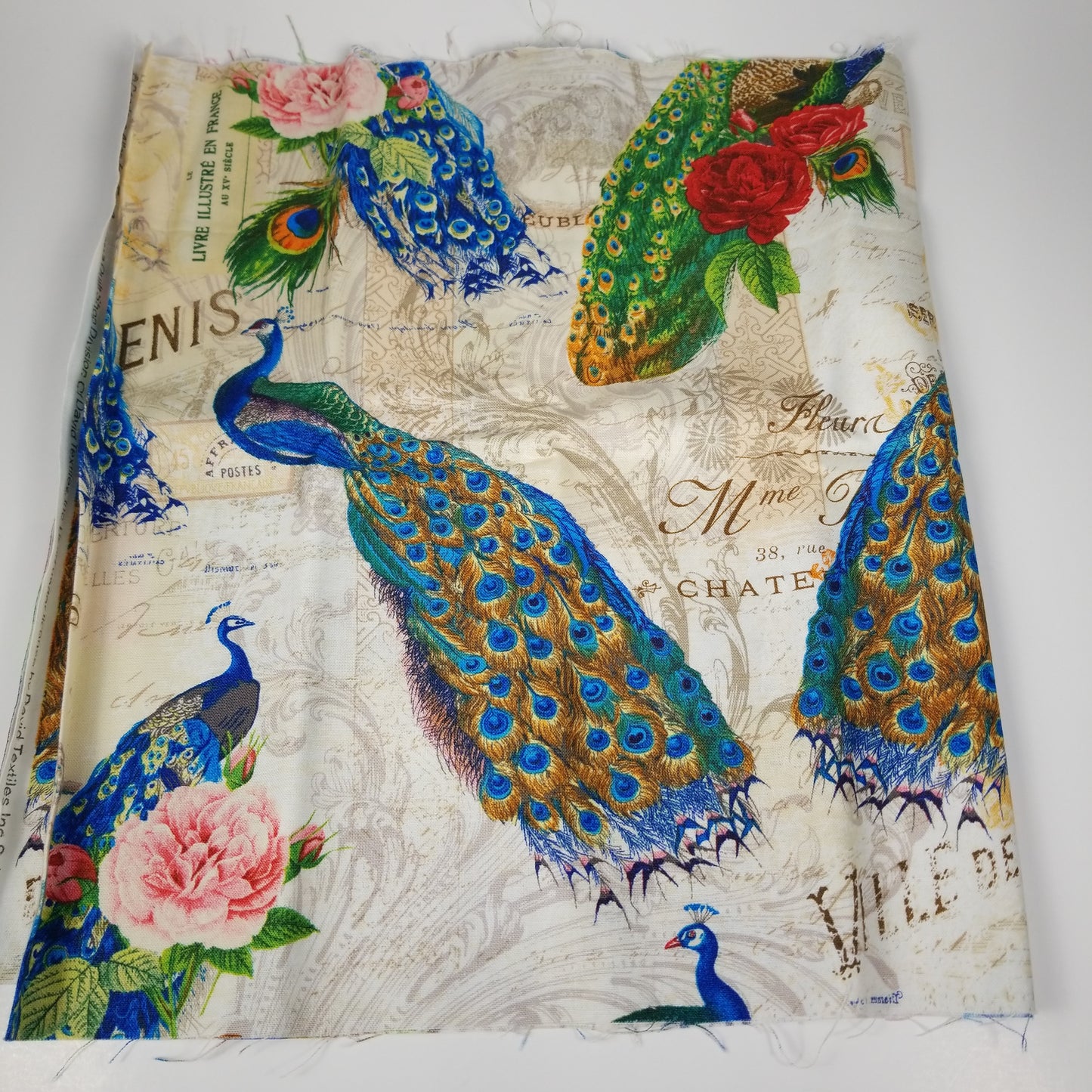 Peacock cotton fabric