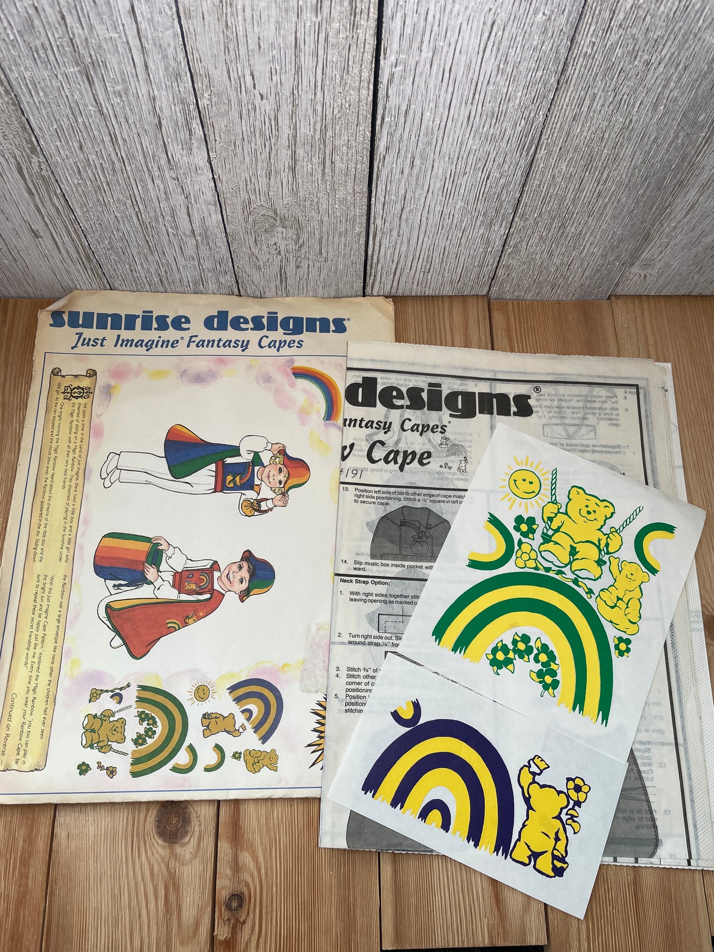Sunrise Designs Rainbow Cape and Accessories Pattern Style 191 Fantasy Capes UNCUT FF