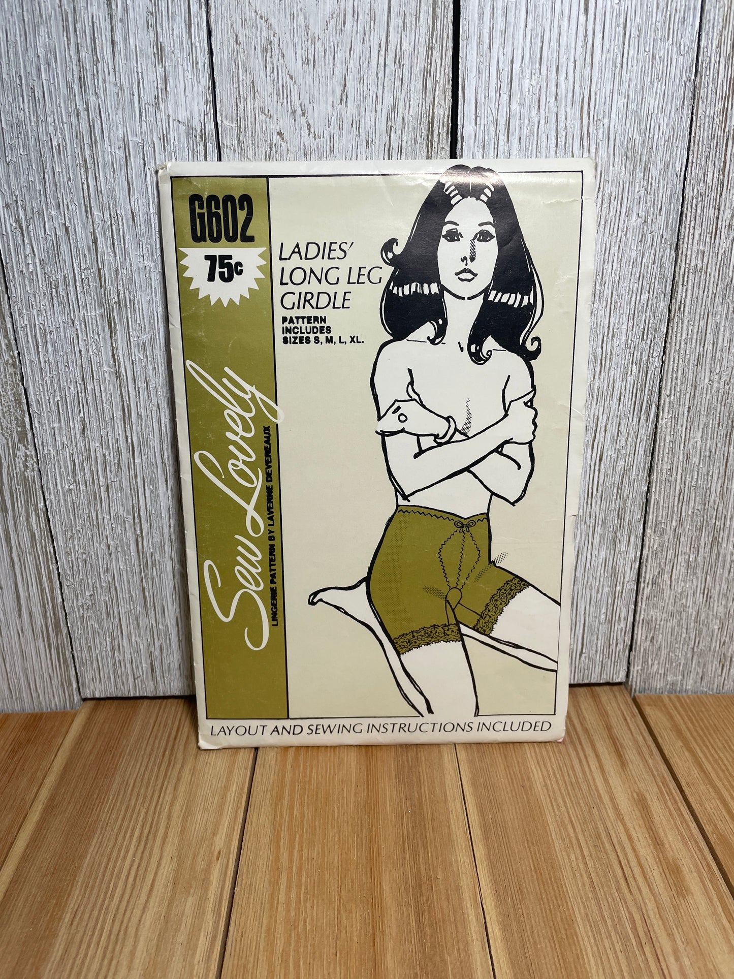 Sew Lovely Ladies Long Leg Girdle G602 Pattern Size S-XL Vintage 1970 UNCUT FF