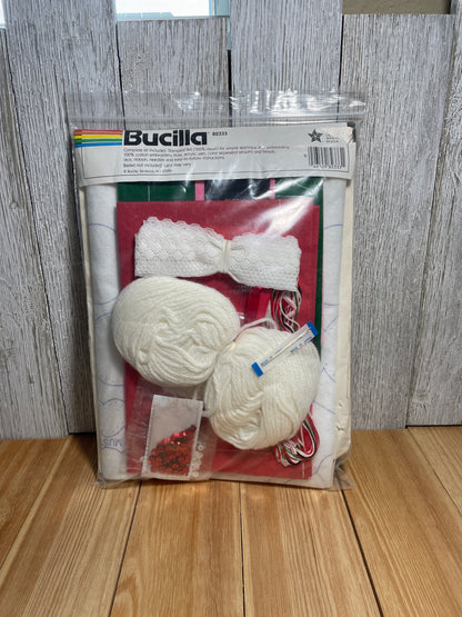 Bucilla Christmas Felt Stitchery Smilin Santa 82333 Basket Kit