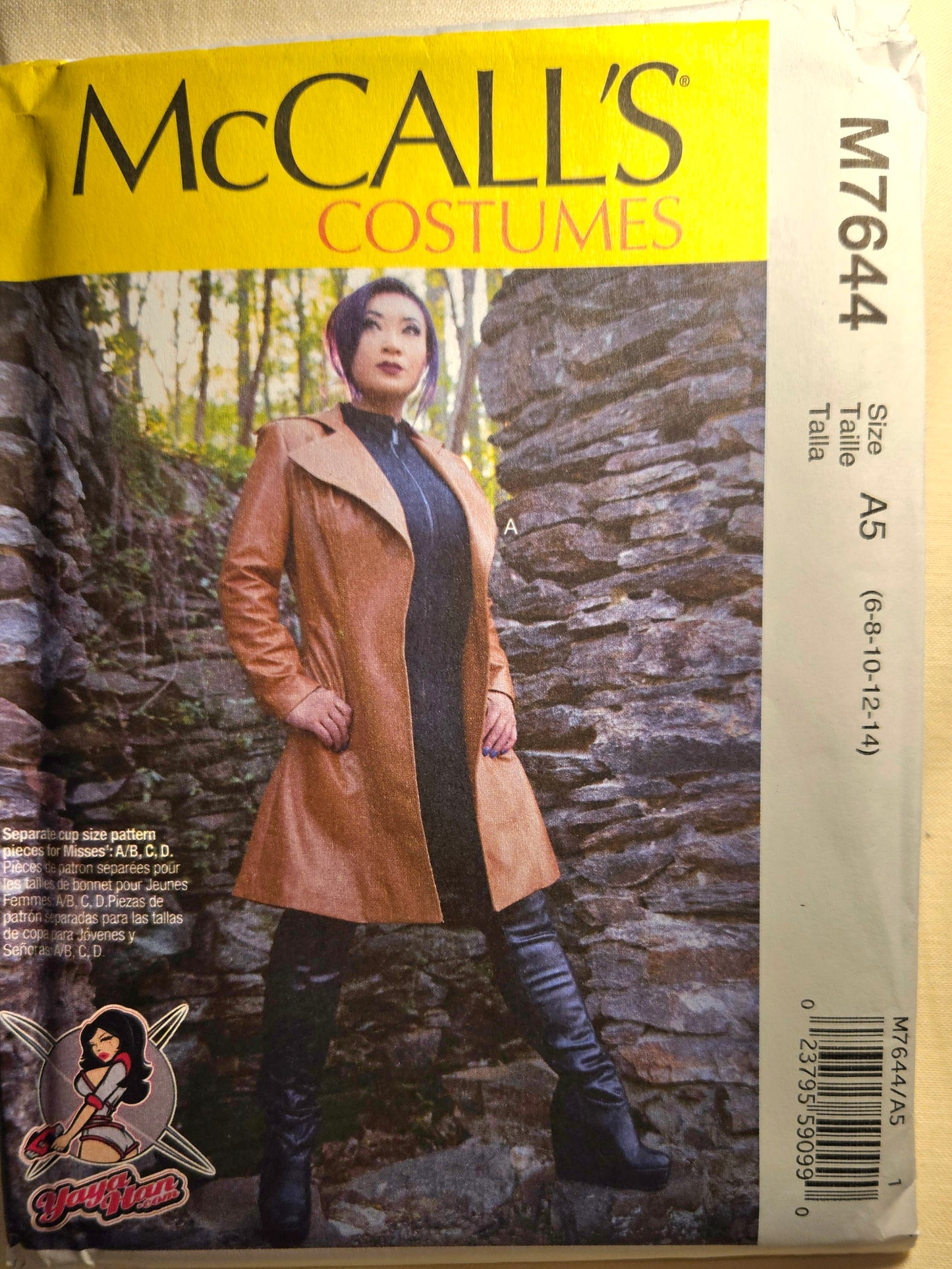 McCall's COSTUMES #7644 Yaya Han cosplay misses 6-14 uncut ff sewing pattern