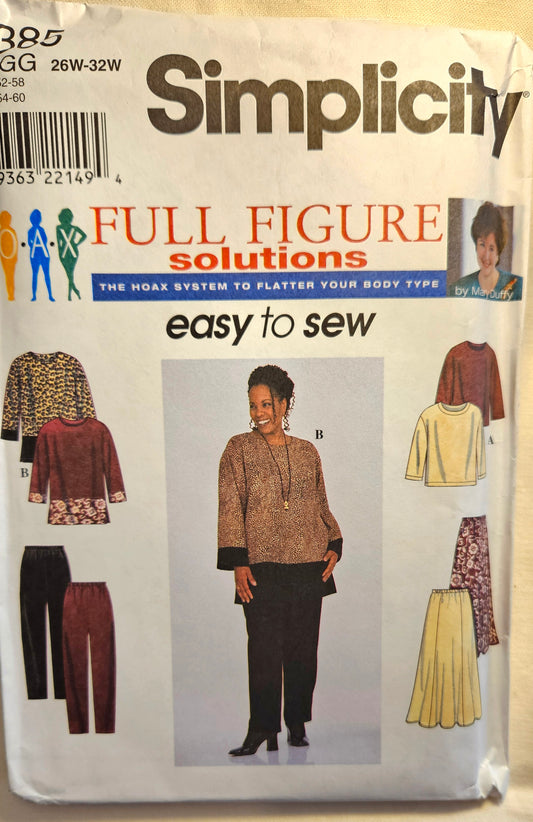 Simplicity #8385 women's dress sizes GG 26W-32W uncut ff sewing pattern