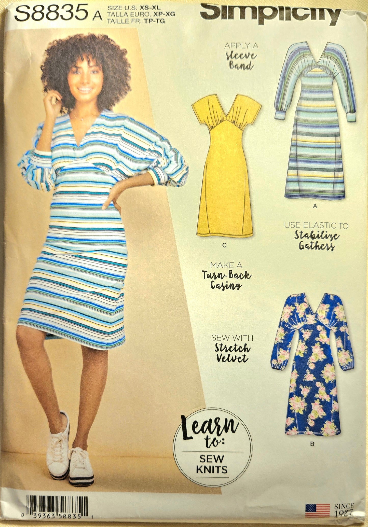 Simplicity #8835 misses dress sizes A 6-24 uncut ff sewing pattern