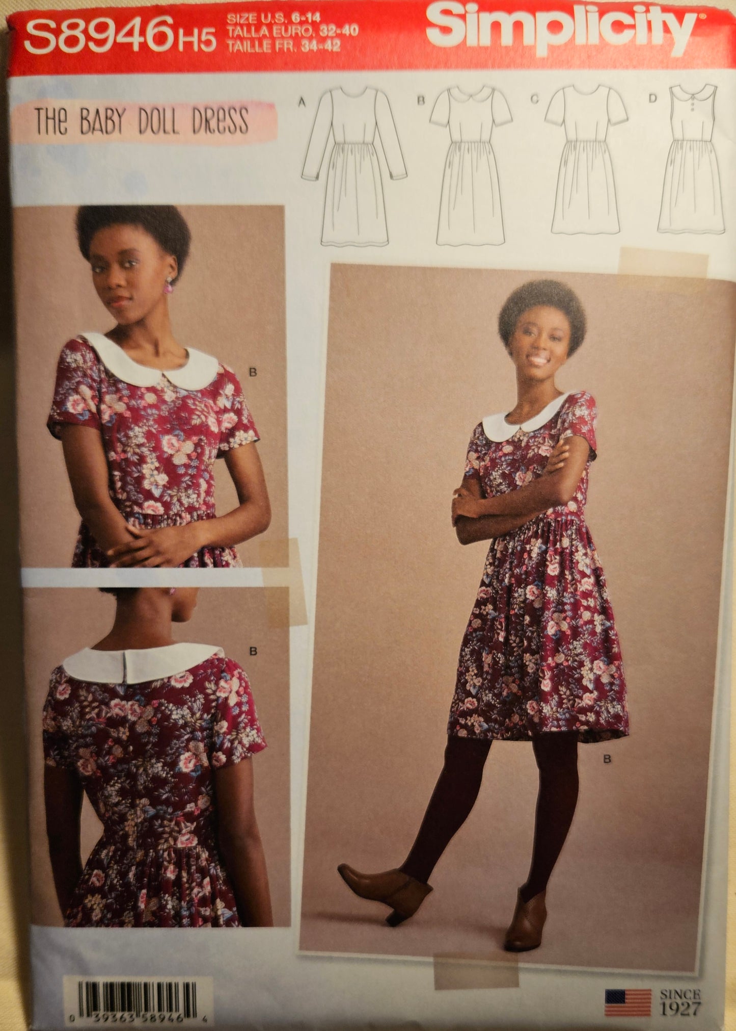 Simplicity #S8946 misses dress sizes H5 6-14 uncut ff sewing pattern