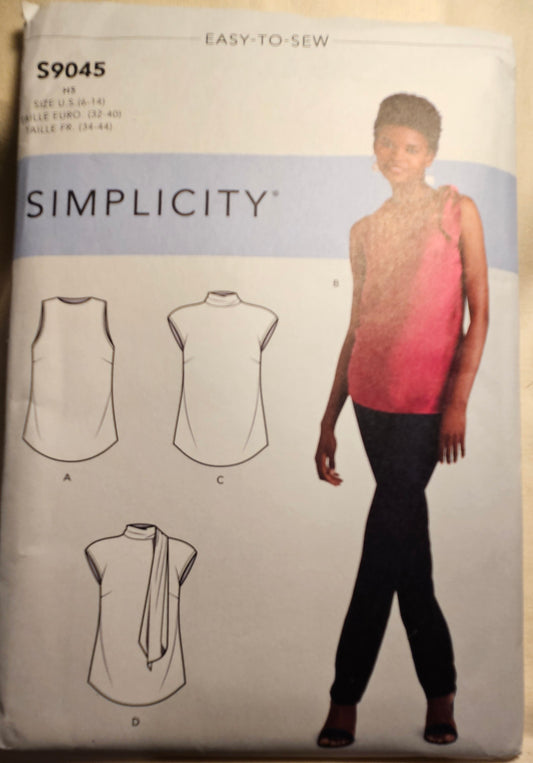 Simplicity #S9045 misses tops sizes H5 6-14 uncut ff sewing pattern