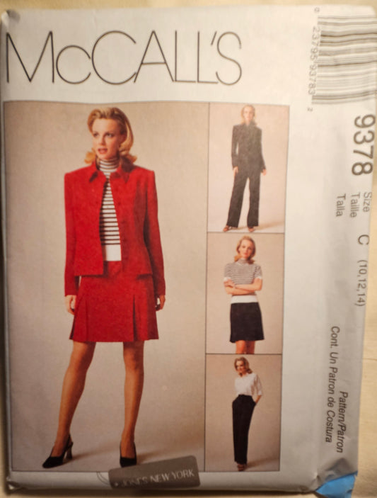 McCall's #9378 misses career size C 10-14 uncut ff sewing pattern