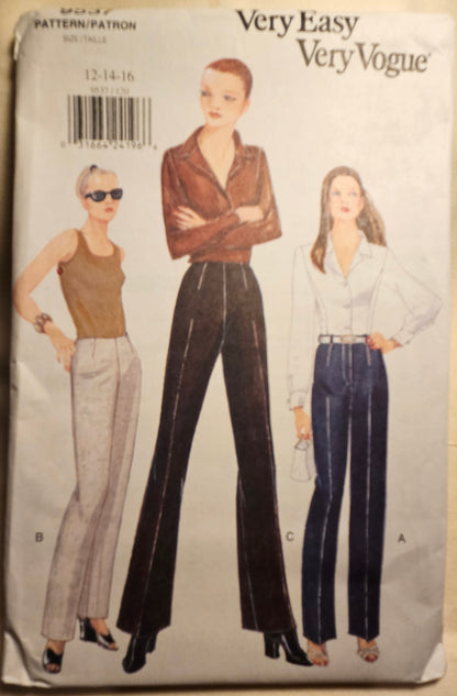 VOGUE #9537 misses pants sizes 12-16 uncut ff sewing pattern