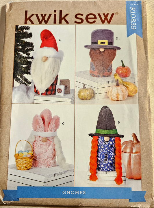 KwikSew #R10839 craft GNOMES uncut ff sewing pattern