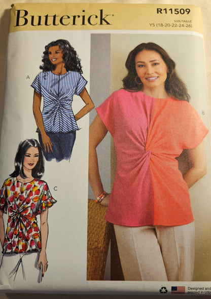 Butterick #R11509 misses top sizes Y5 18-26 uncut ff sewing pattern