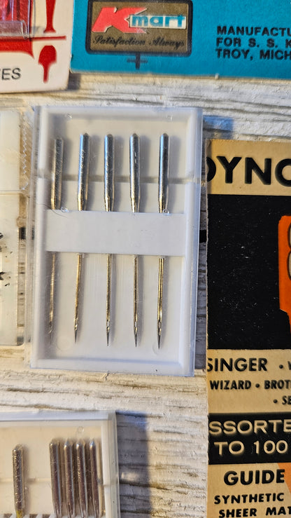 Lot Mixed brand and size variety Sewing Machine Needles 9, 11, 16, 18 vtg