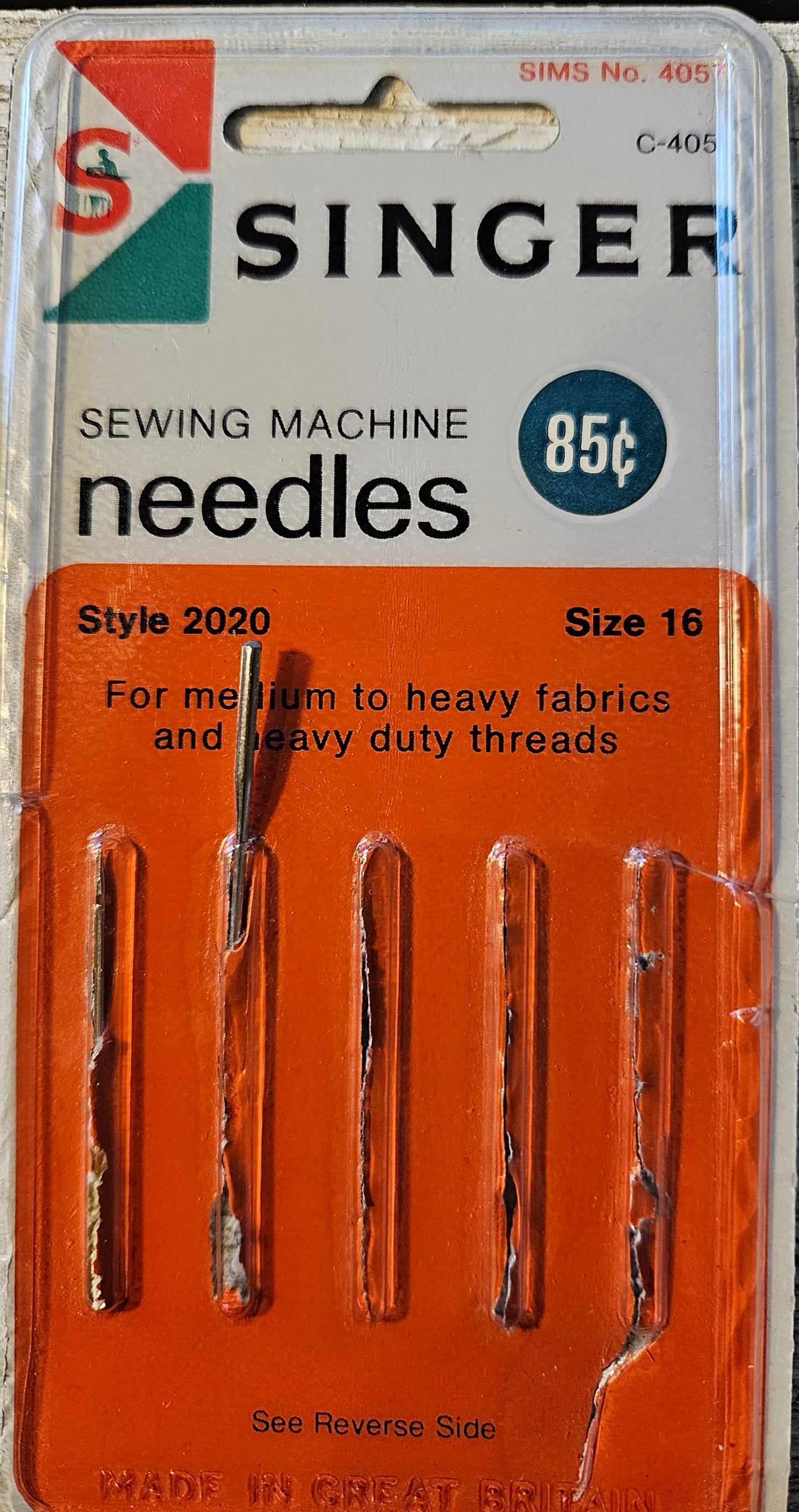 Lot Singer Mixed Sewing Machine Needles size 16 Simanco SKC unmarked