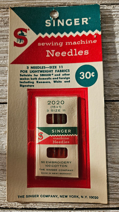 Singer Sewing Machine Needles Size 11 NOS Vintage