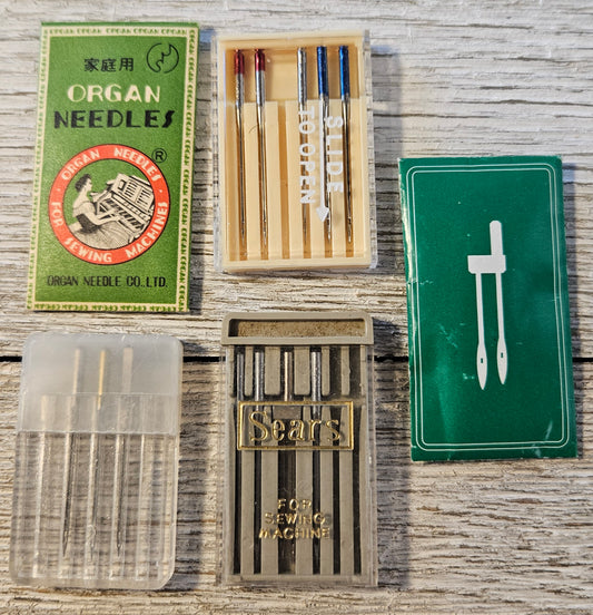 lot Organ Sewing Machine Needles Size 11 and 1, Twin Needles