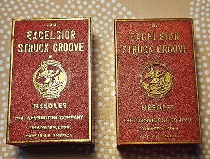 Excelsior Torrington Struck Groove Sewing Machine Needles size 19 Simanco Singer and extra case