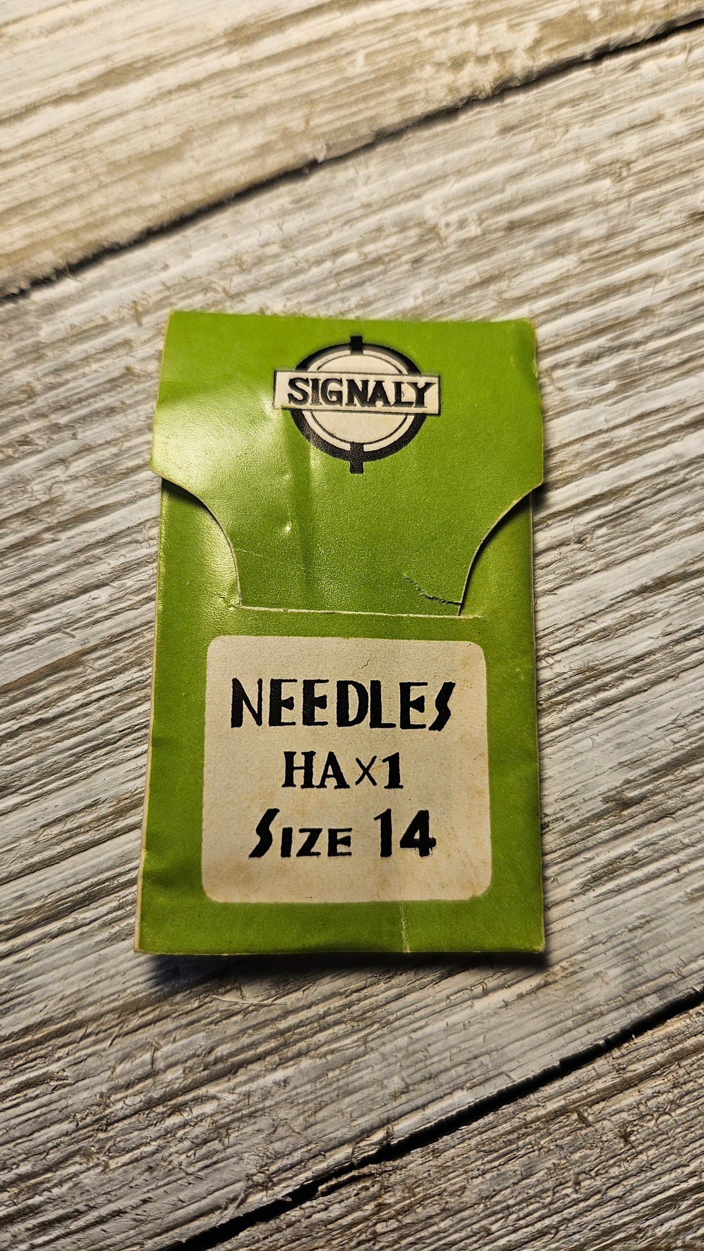 Signaly Sewing Machine Needles HA x 1 Size 14 1950’s Vtg NOS