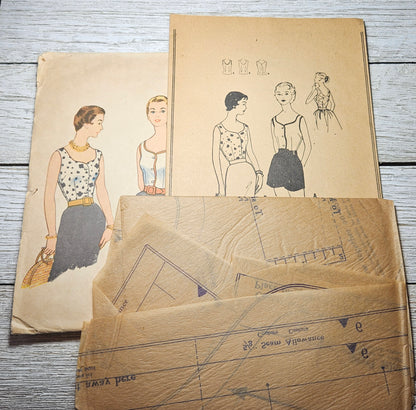 RARE McCalls 3203 Misses Blouse Easy to sew 1950's pattern Size 12 Uncut FF