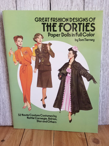 Uncut Paper Dolls in Full Color by Tom Tierney Book New