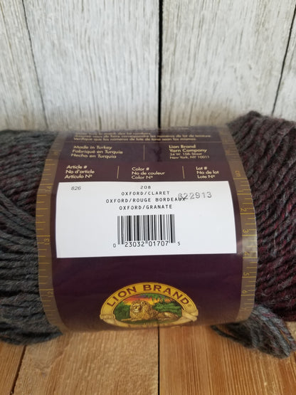 Lion Brand Scarfie Yarn Full Skein Oxford Claret