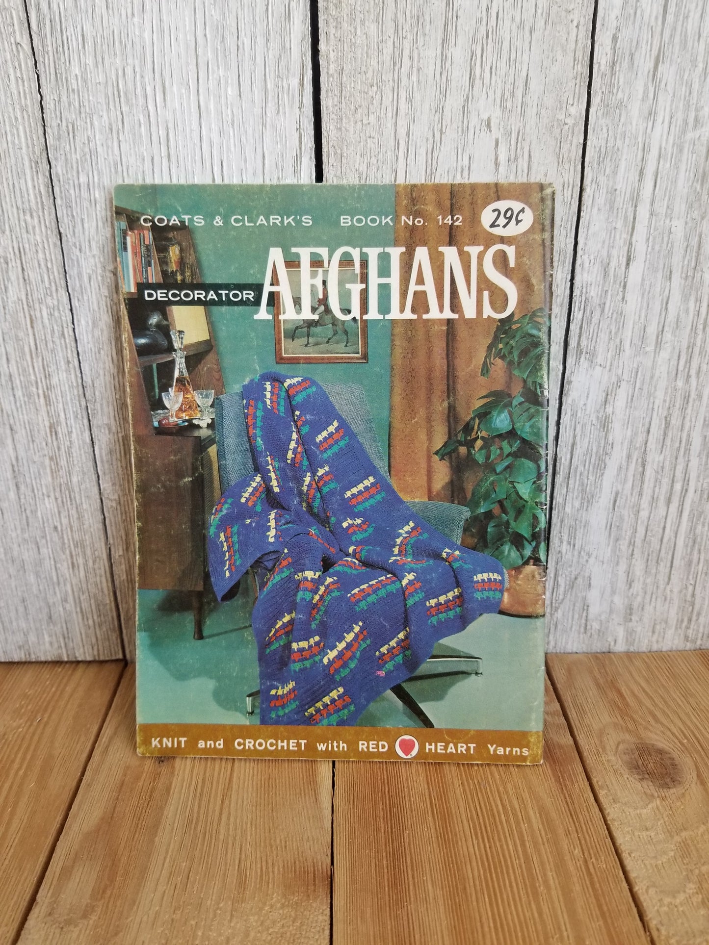 Vintage Knitting and Crochet Books lot of 3 Pattern Stitches Decorator Afghans Colorwork Mittens