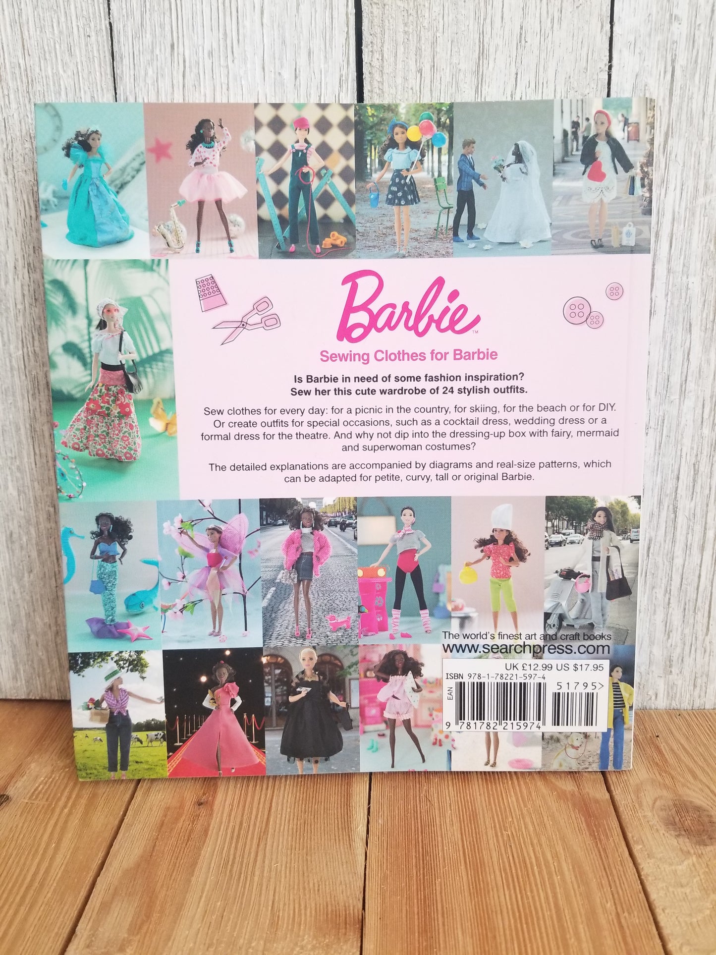 Uncut Sewing Clothes for Barbie Annabel Benilan 24 Stylish Outfits for Fashion Dolls Book