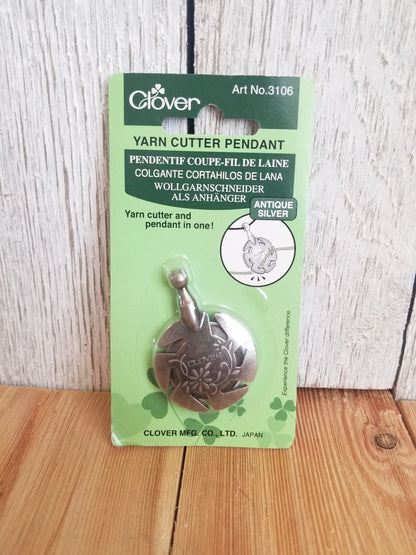 Clover Yarn Cutter Pendent Antique Silver New in Package