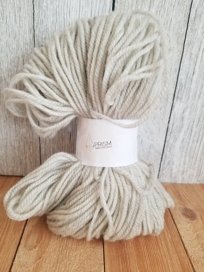 Prism Fabrics and Crafts Cream Ivory Wool Blend Yarn 100g